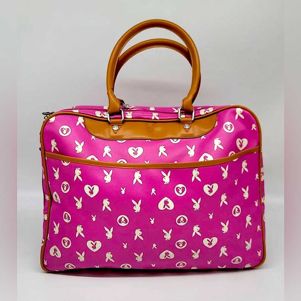VINTAGE - RARE - AUTHENTIC PLAYBOY MONOGRAM WEEKENDER - XL